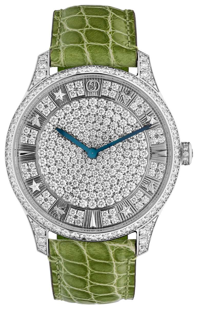 GUCCI「Gucci G-Timeless Pavé Diamonds 」鑲鑽腕錶╱價格店洽。（圖╱GUCCI提供）