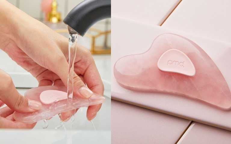 PMD心形玫瑰晶石刮痧板。（圖／品牌提供）