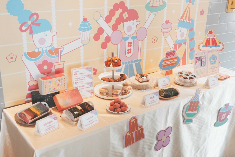 「Melting Manifesto 夢幻甜點店」即日起~5/25在誠品生活南西4F Event Space登場,集結逾30位名家端出獨家甜點。(圖/誠品生活提供)