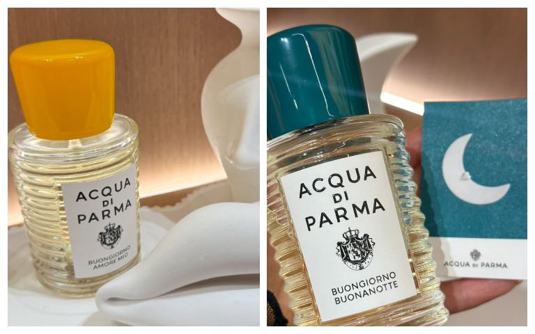 圖說：Acqua di Parma Buongiorno Amore Mio早安愛人淡香精100ml / 11,800元、Buongiorno Buonanotte早安晚安淡香精100ml / 11,800元。（圖/tingting攝）