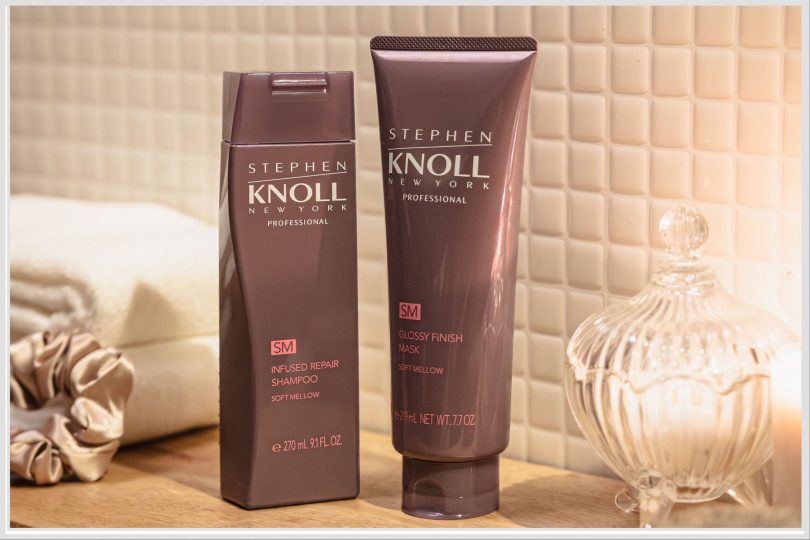 STEPHEN KNOLL史蒂芬諾爾沙龍質感洗髮露270ml / 650元、沙龍質感修護髮膜220g / 900元,共推出輕盈彈護、自然整護及柔潤養護3種選擇。圖為專為粗硬髮設計的粉紅色,STEPHEN KNOLL史蒂芬諾爾 沙龍質感柔潤養護洗髮露270ml / 650元。STEPHEN KNOLL史蒂芬諾爾 沙龍質感柔潤光采修護髮膜220g / 900元。(圖/品牌提供)