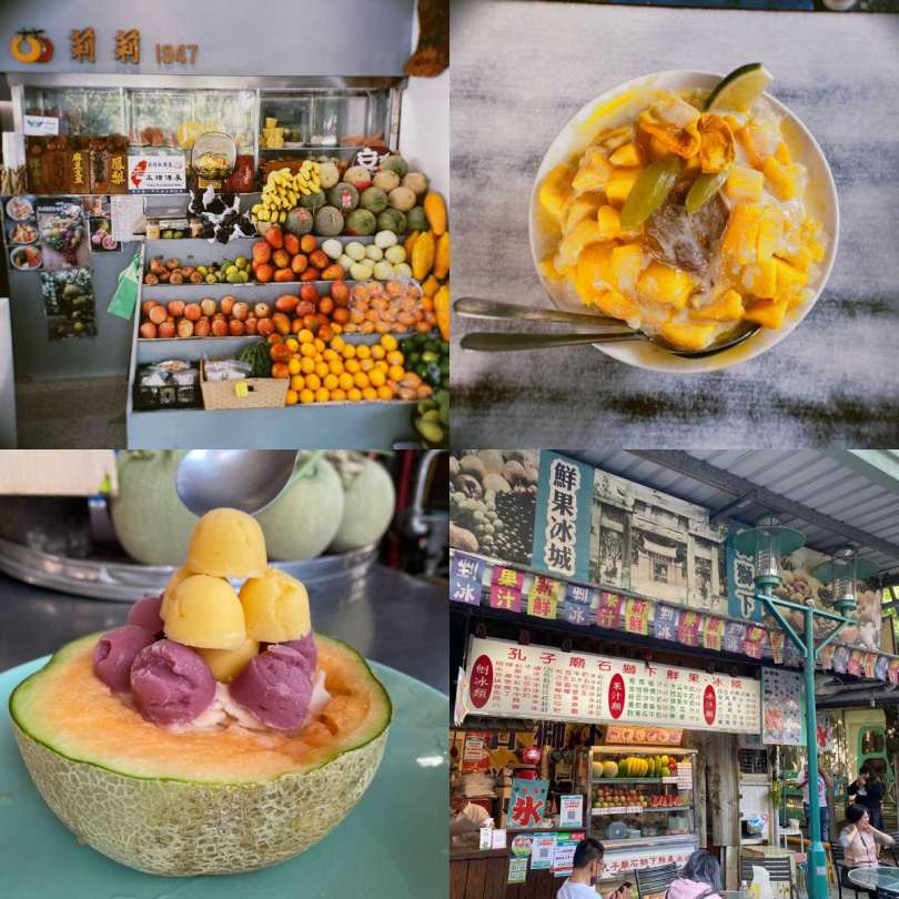 莉莉水果店、孔子廟石獅下鮮果冰城是去台南的消暑好選擇。（圖／楊銘威提供）