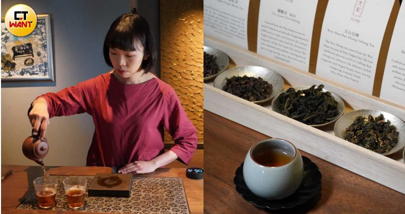 在「元紀.台灣菜」提供多款 POUYUENJI 藏茶,另外也會針對包廂客人提供茶席服務。(圖/魏妤靜攝)