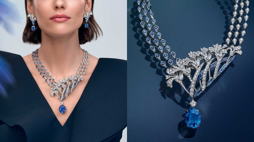 「Carnation 康乃馨」耳環與項鍊套組。（圖／品牌提供）