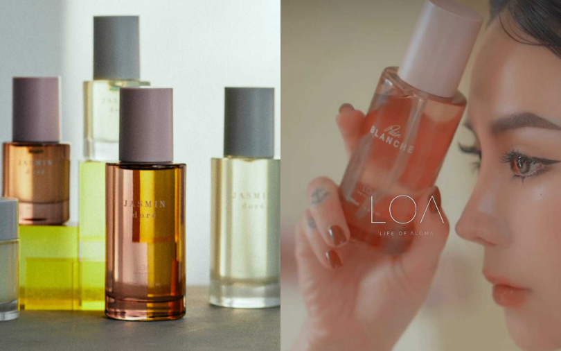 LOA 以極致優雅的品牌形象，打造9款情緒香氛，可自由混香，讓時尚與護理完美融入女性的風格日常。（圖／品牌提供、取自loa_tw IG）