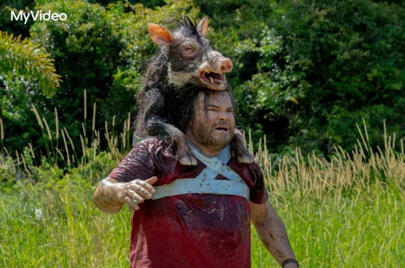 傑克布萊克在《大蟒蛇》大搞笑令人發狂。（圖／台灣大哥大MyVideo提供）