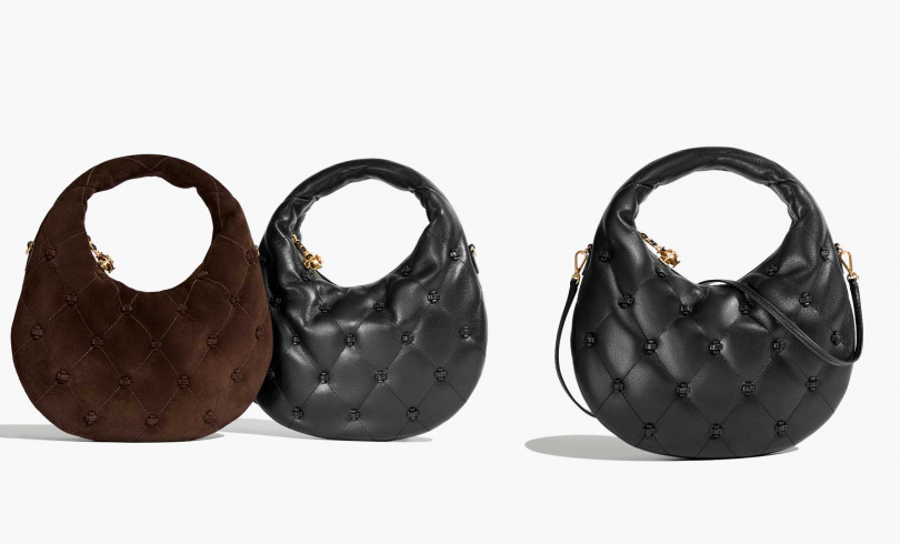 TORY BURCH Bunny Knot 拉鍊半月包/16,500元(圖/品牌提供)