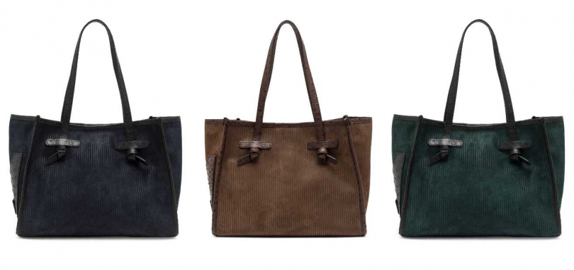 Gianni Chiarini Marcella Tomboy直紋麂皮托特包／19,800元（圖／品牌提供）