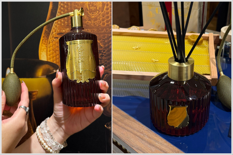 TRUDON CIRE蜂蠟香氛噴霧375ml / 8,980元、TRUDON CIRE蜂蠟精油擴香350ml / 8,680元、補充瓶300ml / 4,080元。(圖/tungting攝)