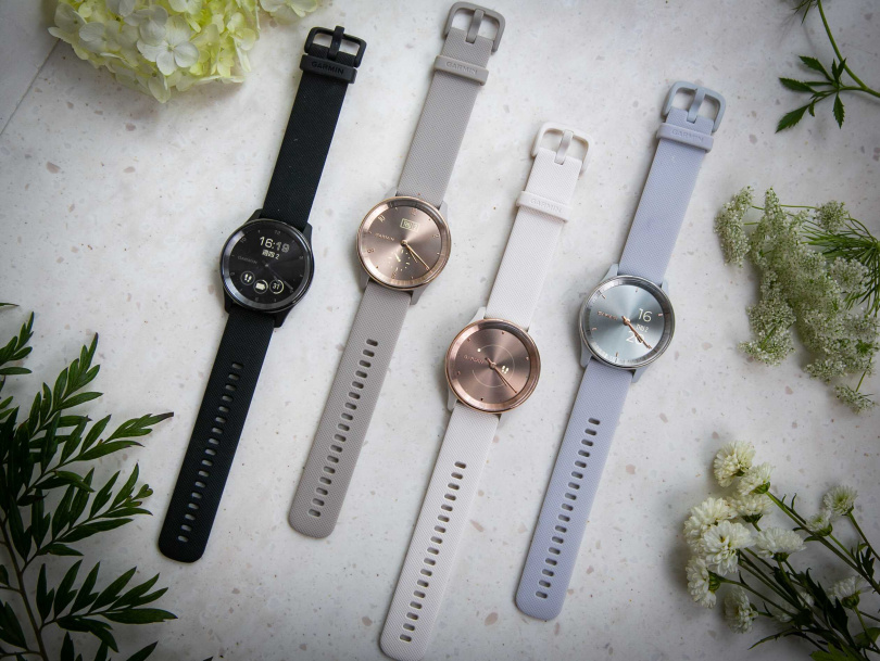 Garmin寵愛女性，國際婦女節推全新「vívomove Trend指針智慧腕錶」，經典指針揉合智慧科技，3月2日正式在台開賣。