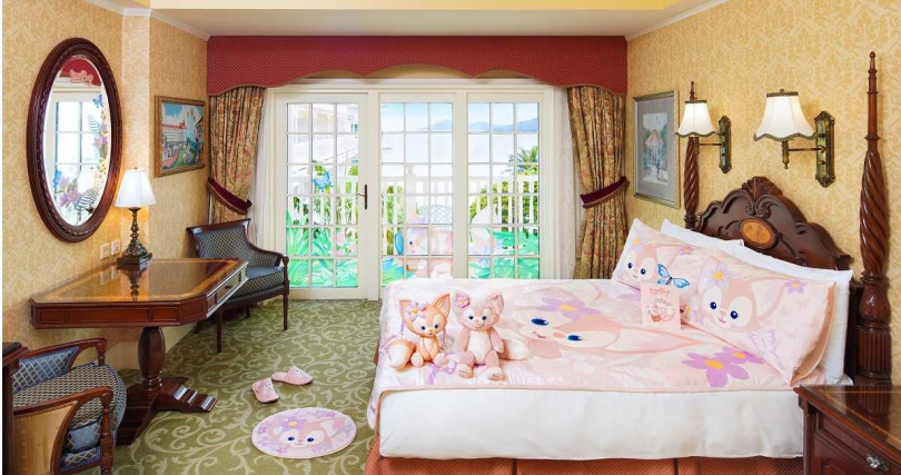 香港迪士尼樂園酒店打造「LinaBell萌粉世界」主題客房。（圖／香港迪士尼樂園提供）