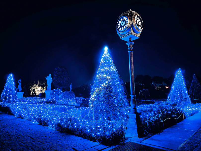 全台唯一歐風聖誕雪景！雪花紛飛搭配巴洛克城堡夜景 專屬嘉義人的浪漫來襲。