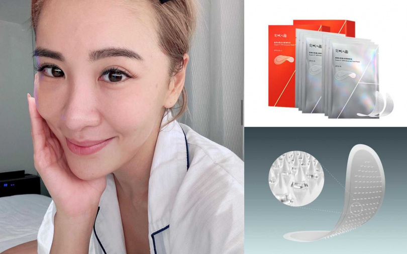 每片含3,000支微晶冰錐，推薦貼於眼下、法令或額頭，每週使用1～2次效果最佳。京城之霜 超維A微晶冰錐撫紋貼（單組）盒(3包)／900元（圖／品牌提供、ig）