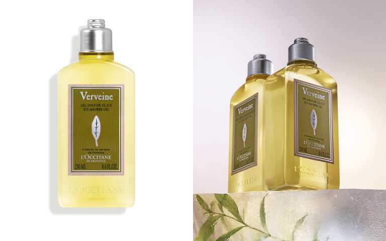 歐舒丹 沁涼馬鞭草沐浴膠250ml / 900元、歐丹膩舒沁涼馬鞭草身體凝乳250ml / 1,250元（圖／品牌提供）