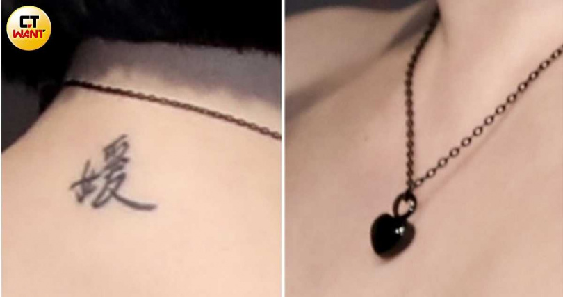 小S的後頸刺了大S名字的媛字,也戴上代表大S的項鍊永遠紀念。(圖/本刊攝影組)