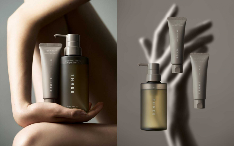 THREE香氛甦活洗手露280ml／1,050元、香氛甦活護手霜40g／1,000元（圖／品牌提供）