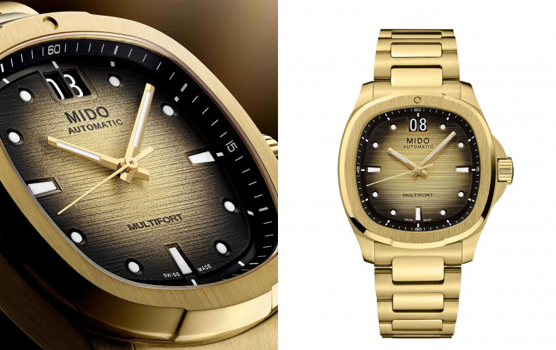 MIDO美度表Multifort TV Big Date金色腕錶(圖/品牌提供)