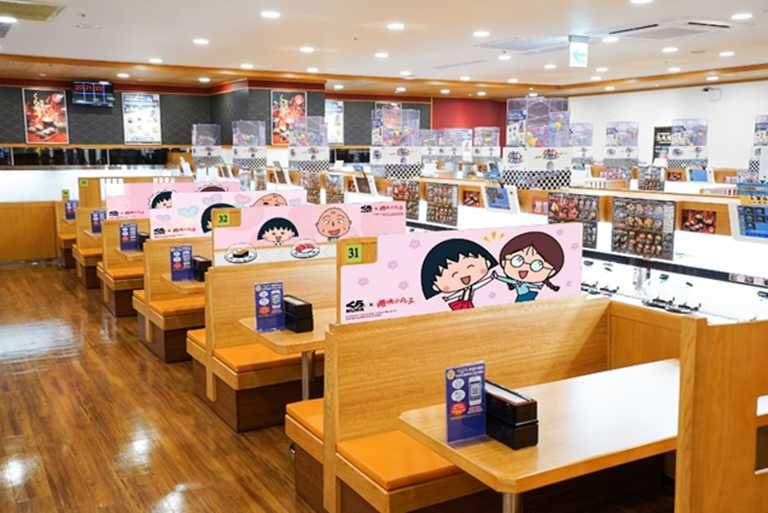 「藏壽司X櫻桃小丸子」的主題店型，進駐中山南西店、台中惠文店與高雄岡山店。