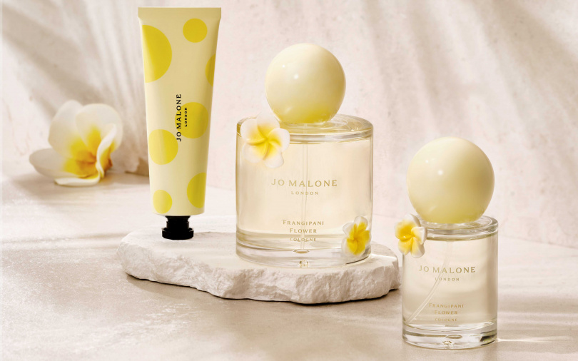 Jo Malone London雞蛋花限量版香水30ml／3,100元&100ml／6,150元、雞蛋花限量版護手霜30ml／950元（圖／品牌提供）