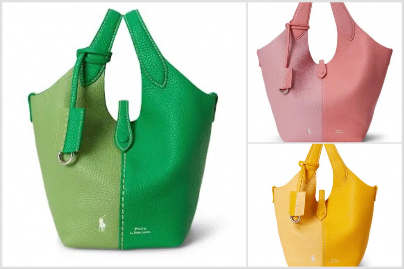 Polo Play系列托特包也推出許多鮮艷的雙色皮革拼接搭配,實在太好看啦!(圖/品牌提供)