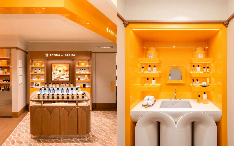 Acqua di Parma選址於台北復興館B1亮麗登場的CASA概念形象店，帶領消費者一同走進義式感官世界。（圖／品牌提供）