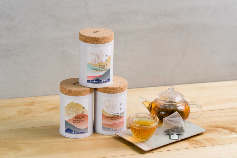 「Pinkoi X七三茶堂十週年聯名設計茶款薰窨禮盒」。（1,350元）（圖／Pinkoi提供）
