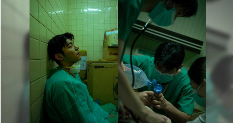 《疫起》王柏傑飾演胸腔科醫生，面對院內病毒承受極大壓力。（圖／CATCHPLAY提供）
