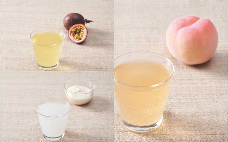 即溶氣泡飲共有三款新口味上市，包含以優質紐西蘭乳源製成的乳酸優格、酸甜且香氣濃郁的百香果以及水蜜桃。