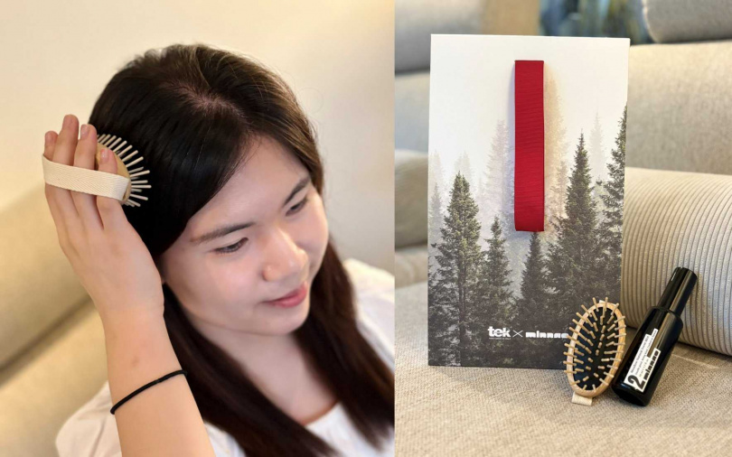  tek x minnao梳眠旅行組-握握梳／1,680元（圖／吳雅鈴攝）