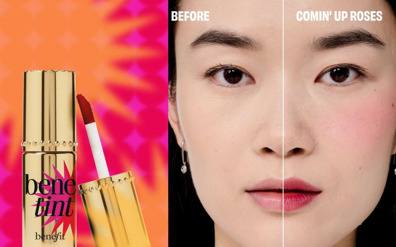 benefit紅粉菲菲染唇液馬上發光限定版6ml／990元（圖／品牌提供）