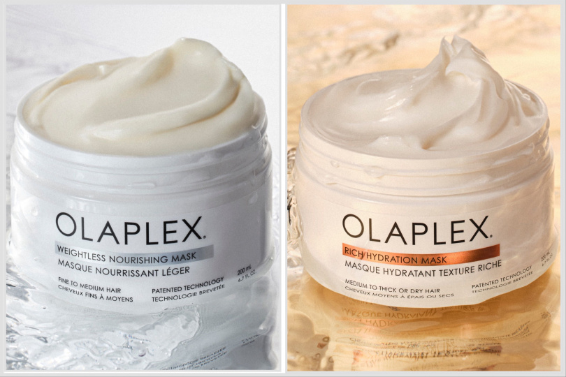 OLAPLEX 歐啦深層保濕護髮膜200ml/1,980元、OLAPLEX 歐啦輕盈滋養護髮膜200ml/1,980元。(圖/品牌提供)