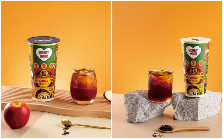 搭配新品項上市，業者也推出新杯身包裝。圖左為令果520，圖右蜜月紅茶。