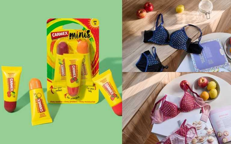 Carmex 小蜜媞 minis 三入組(草莓/鳳梨/櫻桃)SPF15 防曬修護唇膏 3入組/219元(圖/品牌提供)