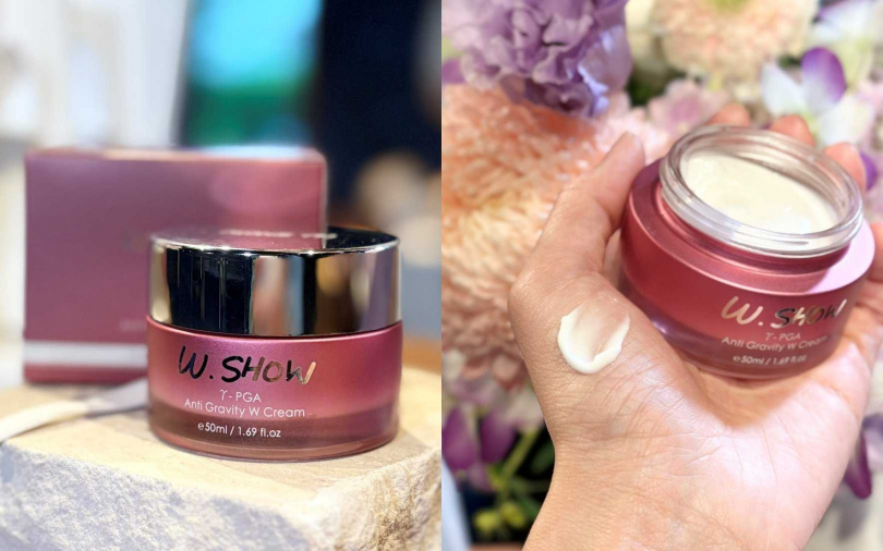 適逢W.SHOW邁入10週年,新升級的「全效抗引W霜」質地潤而不膩可強化鎖水,很適合跟小禎一樣想要在秋冬厚敷的女孩。(圖/吳雅鈴攝)