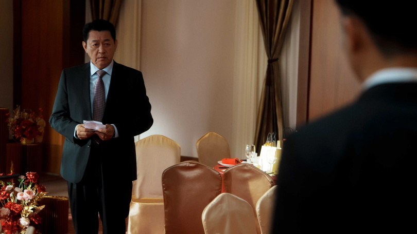 庹宗華在《雙囍》裡一個背影就讓劉冠廷淚崩。（圖／水花電影提供）