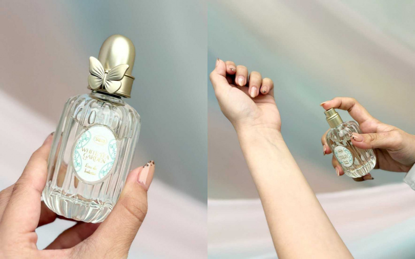 除了沐浴單品,最大亮點則是「晨曦白茶淡香水」!調香師在茶韻中揉合上細緻的橙花氣息,呈現出清透又高雅的親膚氣息。(圖/吳雅鈴攝)