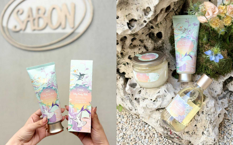 SABON白茶春光限定版必收的No.1,當然是明星三部曲的沐浴油、身體磨砂膏和絲綢身體乳液。(圖/吳雅鈴攝)
