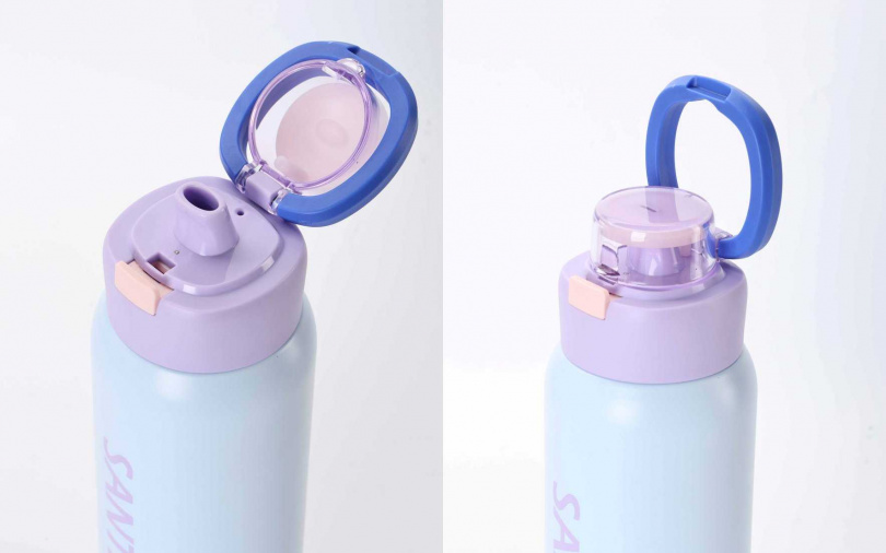 不只有「真雙飲」專利技術整合雙模式，還有符合人體工學提環設計、雙重鎖扣提把，每個細節都好用心。（圖／品牌提供）