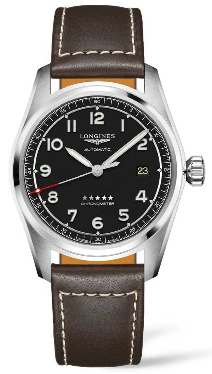 LONGINES「Spirit先行者」系列大三針含日期顯示腕錶，不鏽鋼錶殼，40mm╱69,200元。（圖╱LONGINES提供）