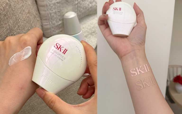 SK-II光蘊輕透全效防曬霜(無色)SPF 50+ PA++++、光蘊輕透CC霜(自然膚)SPF 50+ PA++++、光蘊輕透CC霜(玫瑰粉)SPF 50+ PA++++ 30g / 2,250元(圖/黃筱婷攝)