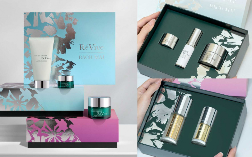 RéVive煥采新生-光之花影禮盒／11,200元、極緻無痕-光之花影禮盒／22,800元、黃金煥白-光之花影禮盒／12,800元（圖／品牌提供）