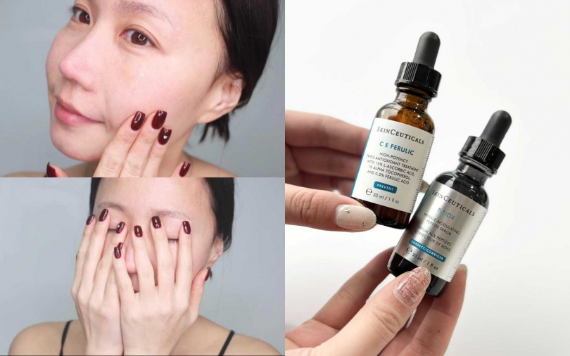 有了CE抗氧化精華與類肉毒小滴管組成的「1+1居家醫美保養天團」,緊緻透亮、煥亮平滑一次搞定!(圖/吳雅鈴攝、取自sujin_ssu IG)