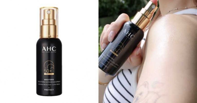 AHC極致防禦舒緩防曬噴霧55mL / 特價675元。（圖／品牌提供、missbbbe ig）