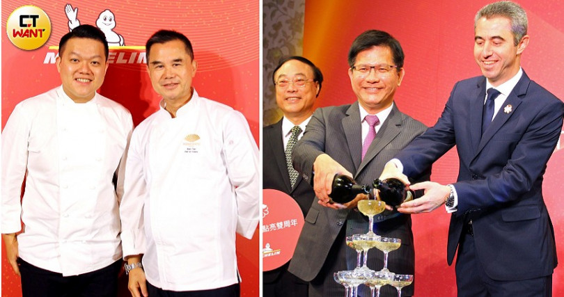 台中和台北名廚、交通部長和米其林指南代表，都看好米其林雙城指南的影響力。（圖／楊麗雯攝）
