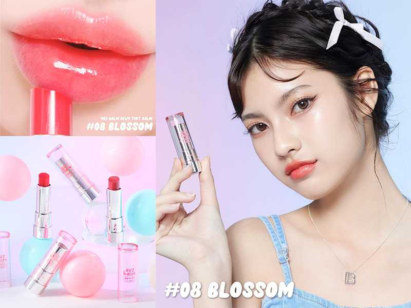NO.08 Blossom甜美的糖果粉色，柔和暖調不挑膚色，不管是白肌、黃肌，還是小麥肌，都非常襯膚！  
