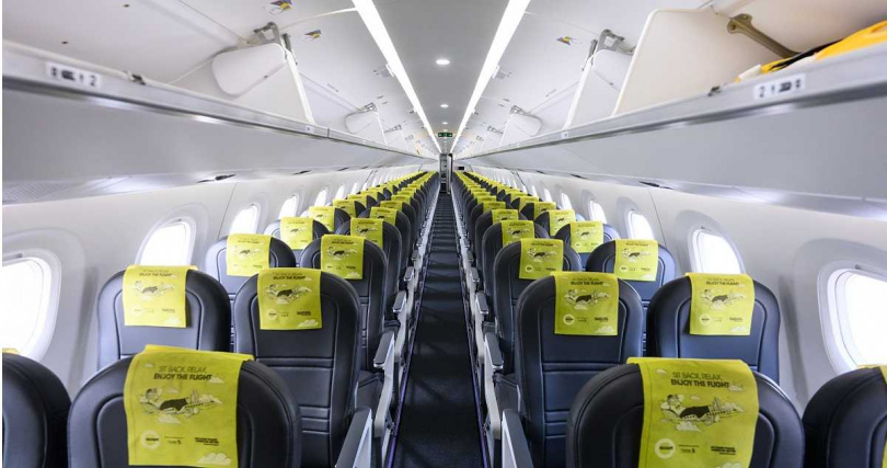 E190-E2 機型客艙。（圖／酷航提供）