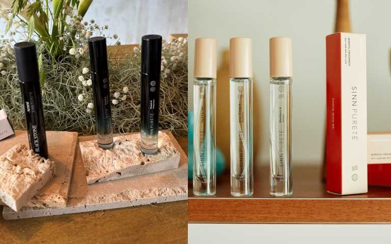 圖說：超方便好攜帶的隨身香，SINN PURETÉ 心樸優 正念香氛噴霧與滾珠香氛淡香精系列，左為無性別中性款，也超好聞喔！（圖／品牌提供）