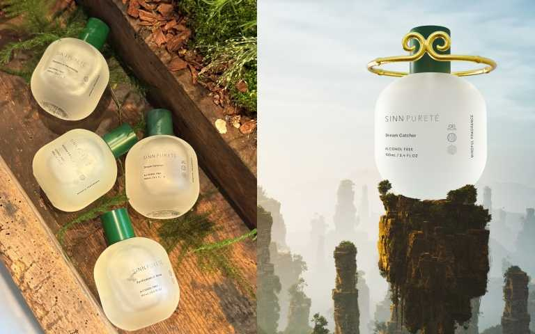 一次推出四款正念香氣，每款都非常好聞，值得一試，右為主打的 悟空之氣持 × SINN PURETÉ 心樸優「悟空好眠」無酒精香氛噴霧  （圖／品牌提供、黃筱婷攝）