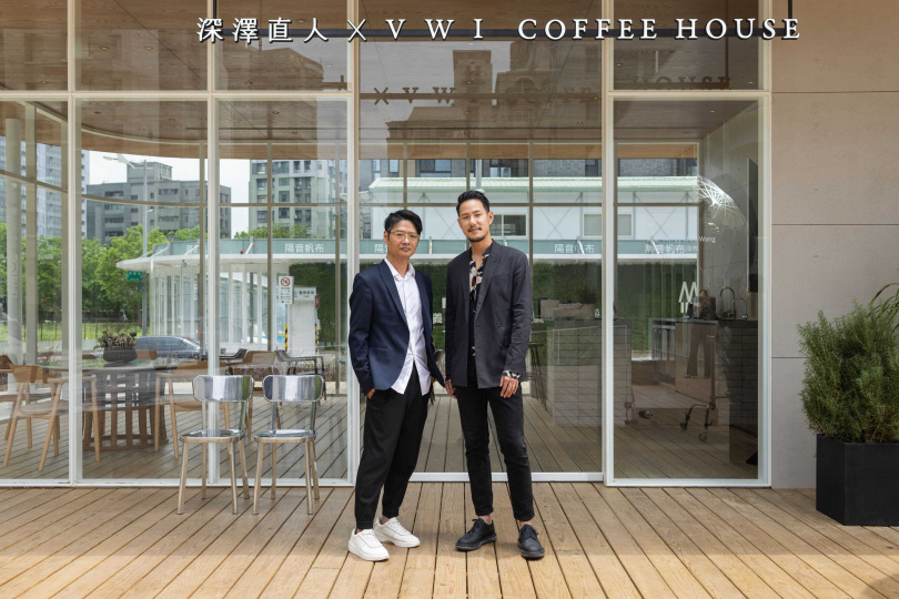 築內國際設計長黃秉鴻Tomo（左）VWI COFFEE HOUSE創辦人王策（右）（圖／義泰建設提供）