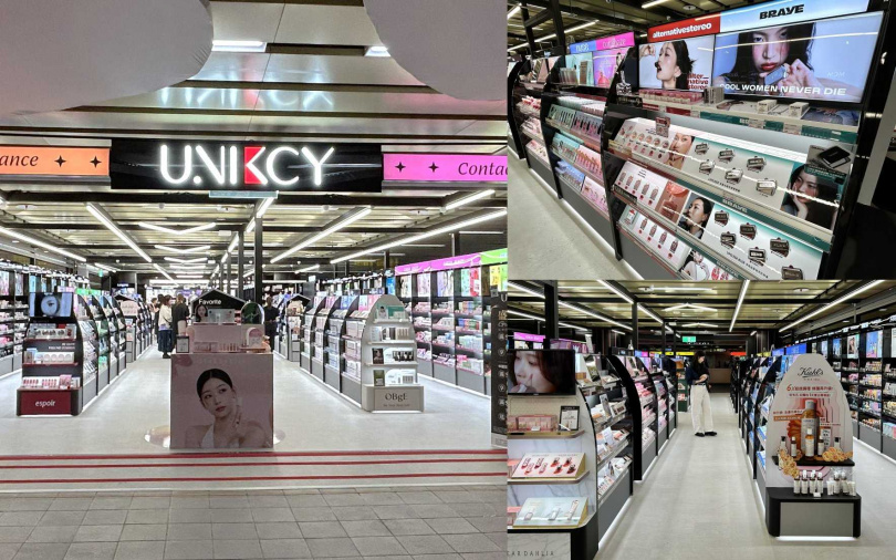 UNIKCY正式進軍活力四射的板橋商圈！特別選定板橋捷運站的黃金點位，為 女孩們帶來最豐富多元的美妝選品，並提供專業、親切的試妝諮詢及禮品包裝服務。（圖／品牌提供）